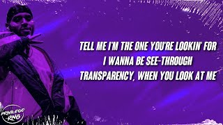 Chris Brown  Transparency Lyrics [upl. by Ruddie]