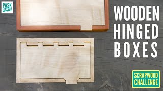 4 Different Wooden Hinged Boxes Pt1  Scrapwood Challenge ep41 [upl. by Atalayah394]