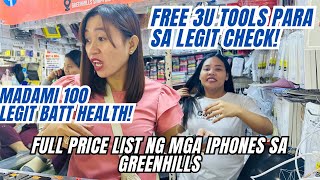 FULL PRICE LIST NG MGA PRESYO NG IPHONES SA GREENHILLS IPHONE XR1112131415 ALL STOCK SALE NA [upl. by Laleb]