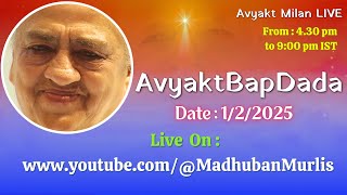 Avyakt BapDada English LIVE  122025 Saturday 430 PM to 900 PM IST [upl. by Amara]