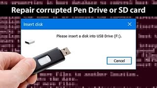 How To Fix Corrupted USB Drive Or SD Card In Windows Computer [upl. by Hayifas]