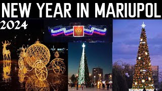 NEW YEAR 2024 IN THE RUSSIAN MARIUPOL [upl. by Beitch]