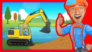 Construction Vehicles for Kids with Blippi  The Excavator Song [upl. by Rossen]