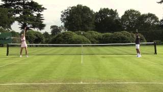 Djokovic vs Sharapova Sharpshooting [upl. by Nahtnhoj81]