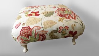 Make a cheap oversized footstool  DIY How to  Eighty One Vintage [upl. by Einna]