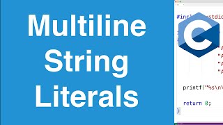 Multiline String Literals  C Programming Tutorial [upl. by Nerraw]