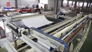 Richpeace Quilts Automatic Production Line 4 side Overlock Sewing System [upl. by Natanoj880]