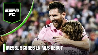 LIONEL MESSI SCORES IN MLS DEBUT 👏  ESPN FC [upl. by Niple]