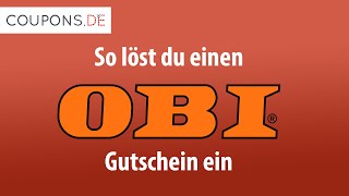 OBI Gutschein einlösen – Anleitung [upl. by Elatsyrk57]