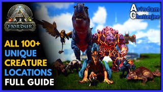 ARK Fjordur ALL Unique Creatures Location Guide  S2E304 [upl. by Ornie]