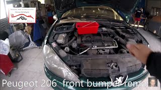 Peugeot 206 front bumper removal [upl. by Wiles]