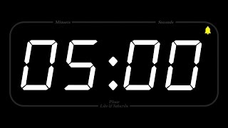 5 MINUET  TIMER amp ALARM  Full HD  COUNTDOWN [upl. by Naoma267]