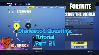 Fortnite Save The World STW Stonewood Questline Tutorial part 21  Up In Arms [upl. by Christye]