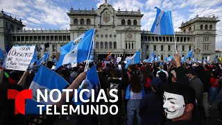 Continúa la crisis política en Guatemala y el gobierno muestra sus fisuras  Noticias Telemundo [upl. by Dhiren]