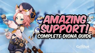 AMAZING 4STAR HEALER Complete Diona Guide  Best Artifacts Weapons amp Teams  Genshin Impact [upl. by Eniamej]