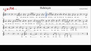 Hallelujah  Leonard Cohen  Karaoke  Flauto dolce  Note  Spartito  Canto  Instrumental [upl. by Adnohsek]