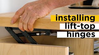 Installing Lift Top Coffee Table Hinges [upl. by Orazio303]