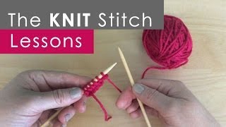 How to Knit the KNIT Stitch Knitting Lessons for Beginners [upl. by Cul400]