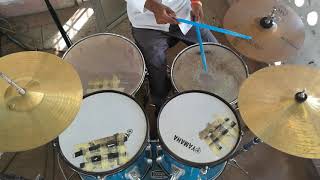 How to play worship songs in drums for beginners drum tutorial lesson 5 by Gady music [upl. by Richel]