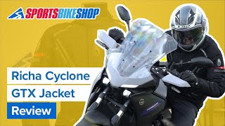 Richa Cyclone GoreTex motorcycle jacket review  Sportsbikeshop [upl. by Hurlbut]