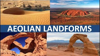 AEOLIAN LANDFORMSARID AND SEMI ARID LANDFORMS [upl. by Annet]