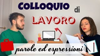 Dialogo COLLOQUIO di LAVORO  Espressioni e Parole Italiano Commerciale  Business Italian 🤓 [upl. by Ener]