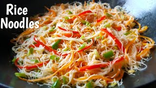 Rice Noodles and Vegetables Stir fry  Easy Rice Noodles Recipe Pancit [upl. by Swan]