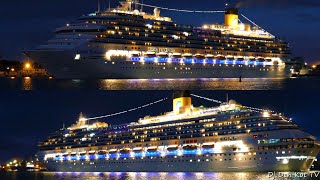 Costa Fascinosa cruise ship in Klaipeda port [upl. by Demaria98]