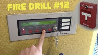 School Fire Drill 12 Simplex Annunciator [upl. by Eberto895]