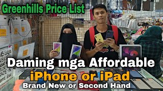 Mga Affordable iPhone or iPad Price List Greenhills iPhone 6 7 Plus XR 11 14 series 13 mini [upl. by Morganica]