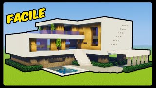 TUTO GRANDE MAISON MODERNE FACILE A FAIRE  MINECRAFT [upl. by Yroc137]