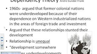 Development lecture 4 Dependency Theories [upl. by Anitnoc]