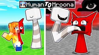 From HUMAN to MROONA in Minecraft [upl. by Mathia]