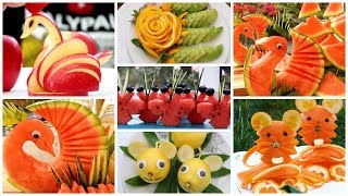 10 Super Fruits Decoration Ideas  Fruits Plate Decoration  GENIUS FRUIT HACKS [upl. by Therine]