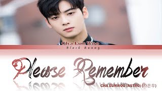 CHA EUN WOO ASTRO 차은우 – Please Remember Color Coded Lyrics HanRomEng가사 [upl. by Shamus]