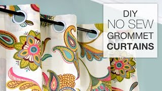 How to Make No Sew Grommet Curtains [upl. by Akiwak]