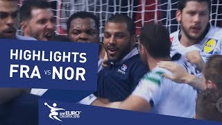 Highlights  France vs Norway  Mens EHF EURO 2018 [upl. by Sukcirdor246]