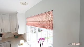 DIY Roman Shades From Blinds  withHEART [upl. by Harald544]