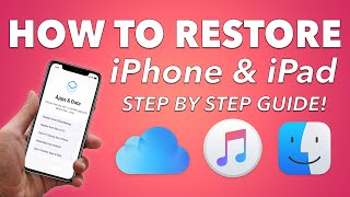 How to RESTORE your iPHONE or iPAD using iTunes Finder and iCloud  STEP BY STEP GUIDE [upl. by Ng979]