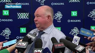 Coach Bruce Boudreau PostGame Media Availability 110122 RE New Jersey  Vancouver [upl. by Vonny]