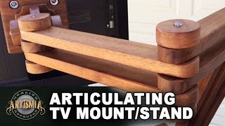 DIY Articulating TV MountStand  Wood Working Using Tools and Machines [upl. by Trebeh198]