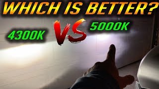 4300k vs 5000k HID KIT BULB COMPARISON [upl. by Novit]