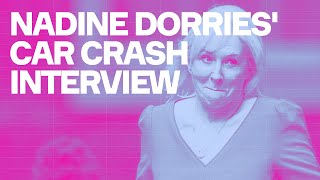 😱 Nadine Dorries CAR CRASH interview 😱 [upl. by Packer]