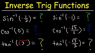 Evaluating Inverse Trigonometric Functions [upl. by Haland]