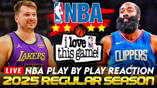 🔴LAKERS vs LA CLIPPERS │ 2025 NBA Basketball Game PlayByPlay Reaction amp Scoreboard [upl. by Mailliwnhoj]