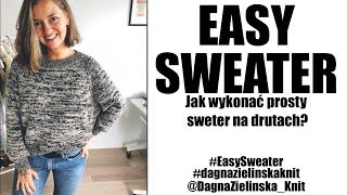 Easy Sweater Jak wykonać prosty sweter na drutach Reglan [upl. by Ruiz]