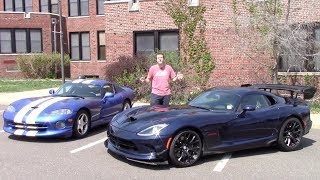 2016 Dodge Viper ACR vs 1997 Dodge Viper GTS Comparison Test [upl. by Trisa]