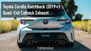 REMARK Toyota Corolla Hatchback QuadExit Catback Exhaust System [upl. by Auqcinahs336]