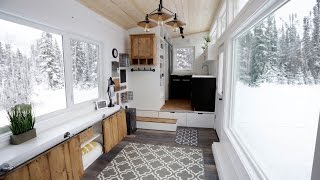 Open Concept Modern Tiny House with Elevator Bed anawhite [upl. by Orabelle]