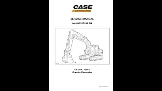 Case CX210C Tier 4 Crawler Excavator  84551718B Service manual [upl. by Gibbeon]